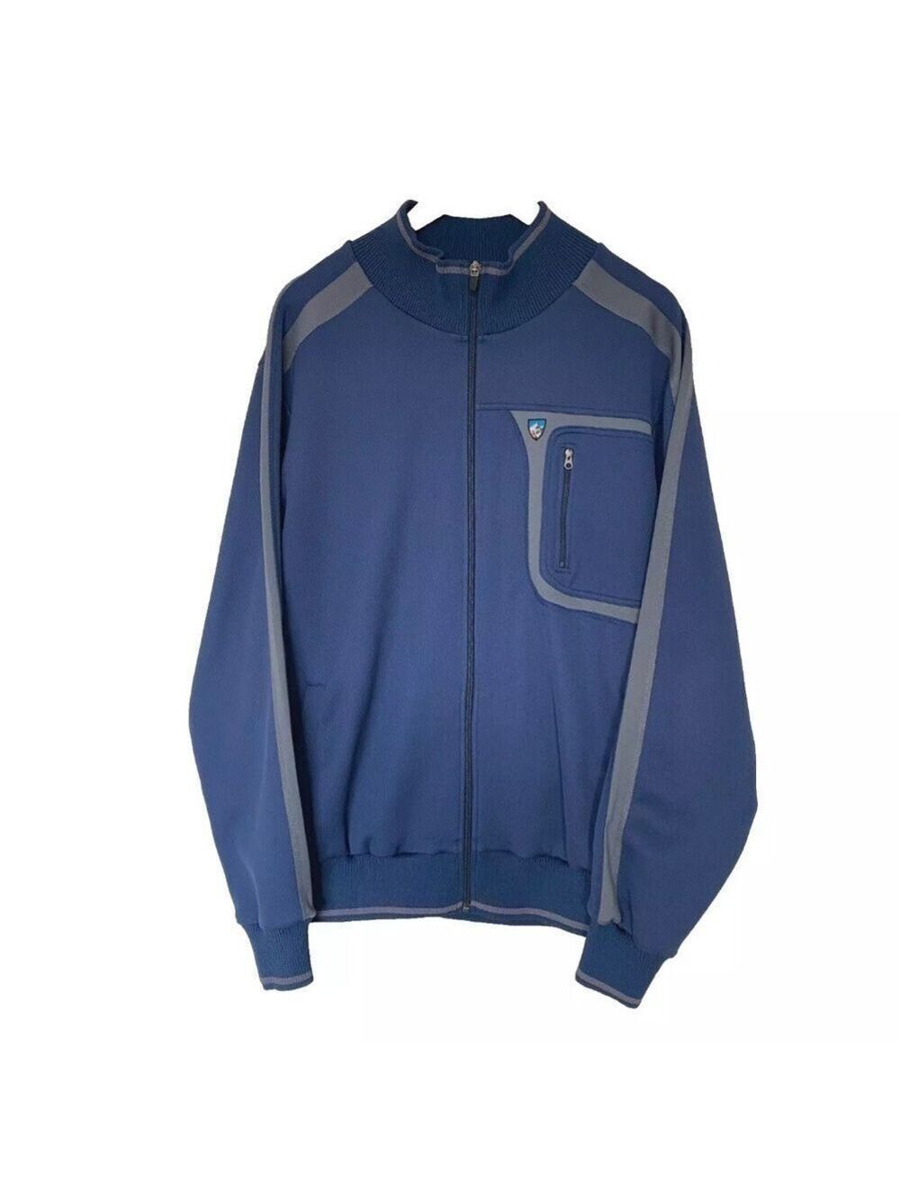 Kuhl Trak Jacket Mens Large Blue Full Zip Stretch Active Outdoor
